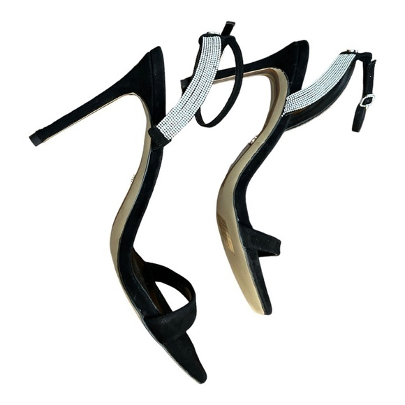 Sam Edelman Ophelia Crystal-Embellished Suede High-Heel Sandals - Picture 11 of 16